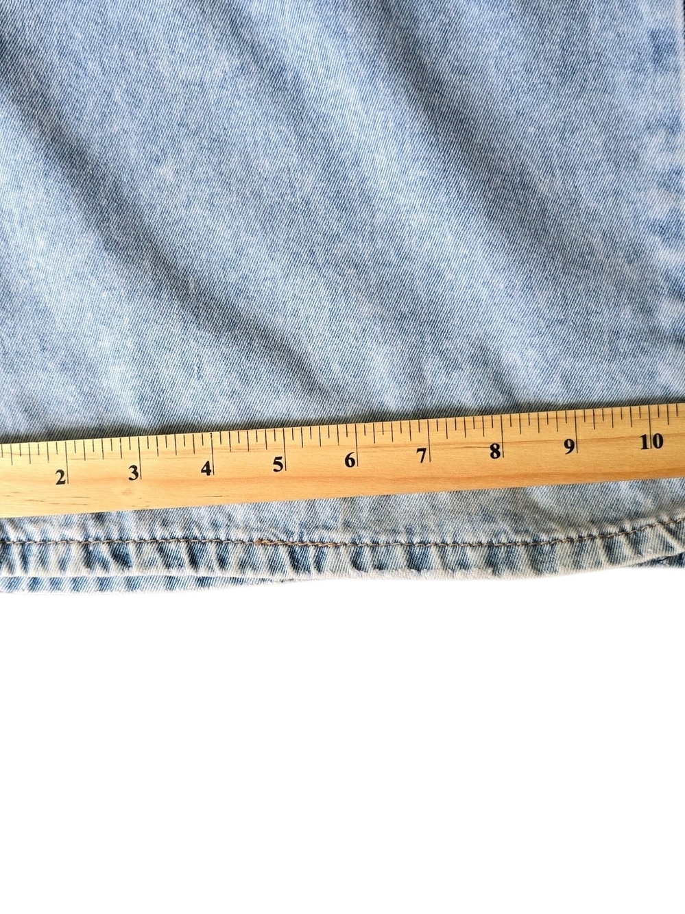 le château light blue denim Wide Leg, elastic waist with contrast stitching. - Picture 8 of 8